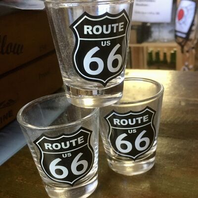 Shot glass - liquor glass route US 66
