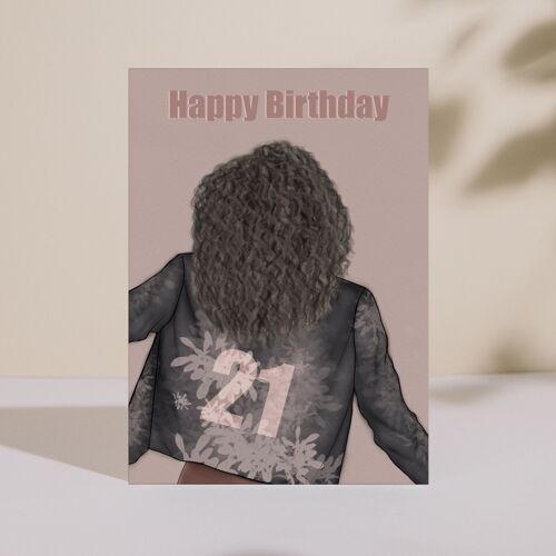Happy Milestone Birthday Card -Black Jacket - Milestone 13th, 16th, 18th, 21st Birthday