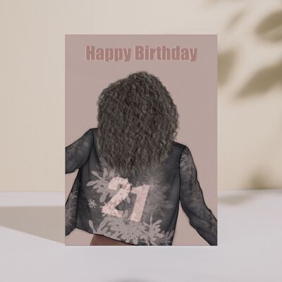 Carte d'anniversaire Happy Milestone - Veste noire - Milestone 13e, 16e, 18e, 21e anniversaire