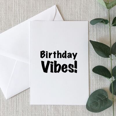 Tarjeta de cumpleaños con vibraciones de cumpleaños