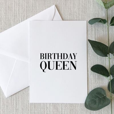 Carte d'anniversaire de la reine d'anniversaire