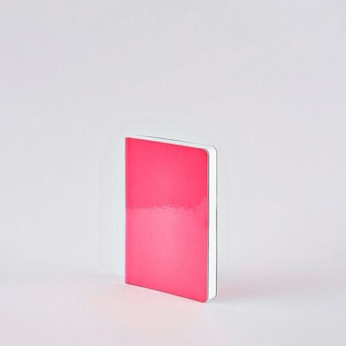 Candy S - Neon Pink | nuuna Notizbuch A6 | Dotted Journal | 2,5mm Punktraster | 176 nummerierte Seiten | 120g Premium-Papier | glänzend | nachhaltig produziert in Deutschland
