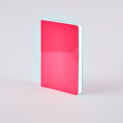 Candy S - Rosa Neon | quaderno nuuna A6 | Giornale punteggiato | Griglia di punti da 2,5 mm | 176 pagine numerate | Carta premium da 120 g | lucido | prodotto in modo sostenibile in Germania