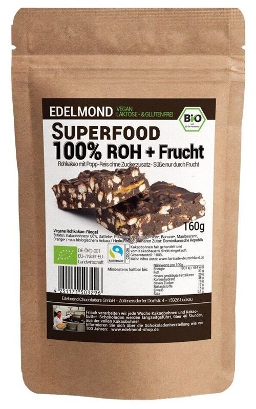 Superfood Popp-Reis in Rohkakao, Bio