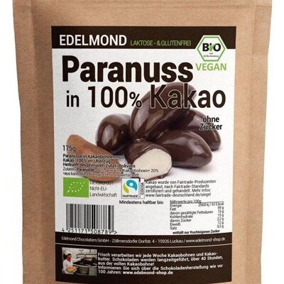 Brazil nut in 100% cocoa shell. organic
