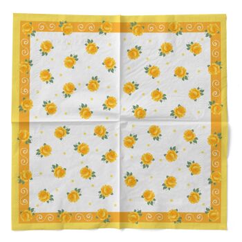 Serviette en tissu Rosita en jaune 33 x 33 cm, 20 pièces 3