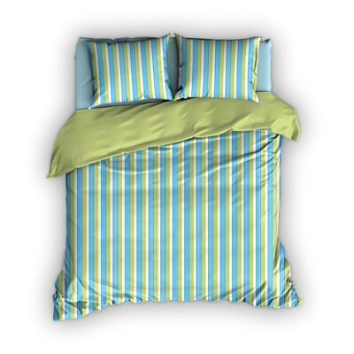 Romanette Dekbedovertrek Pelle Aqua 200x220