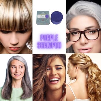 Barre de shampoing de luxe violette (pour cheveux normaux/secs) - pour cheveux argentés/gris/blonds/bruns (standard) 7