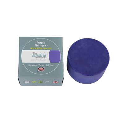 Barra de champú púrpura de lujo (para 'cabello normal/graso') - para cabello plateado/gris/rubio/moreno (estándar)