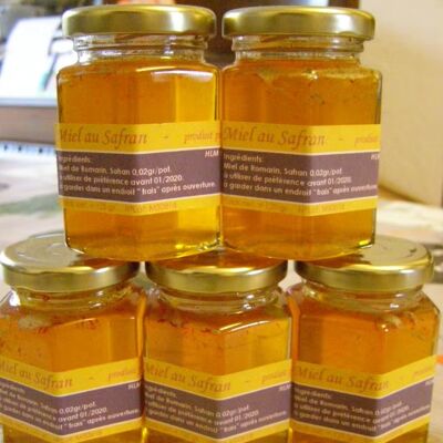 Rosemary honey with saffron - jar 125 gr