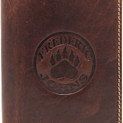 Men's Genuine Leather Wallet, Driver's License Wallet, RFID Wallet, Stone BROWN Model