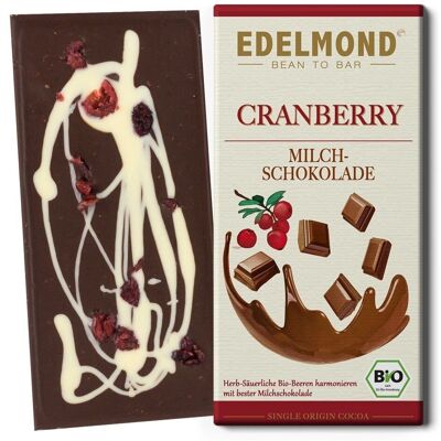Cranberry fruchtige Milchschokolade, Bio