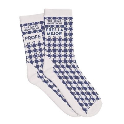 CHAUSSETTES "PROFESSEUR TU ES LE MEILLEUR" TAILLE 36-40