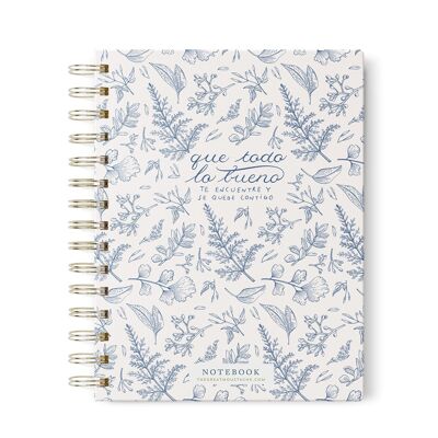 A4 PERSONAL NOTEBOOK - BLUE VINTAGE