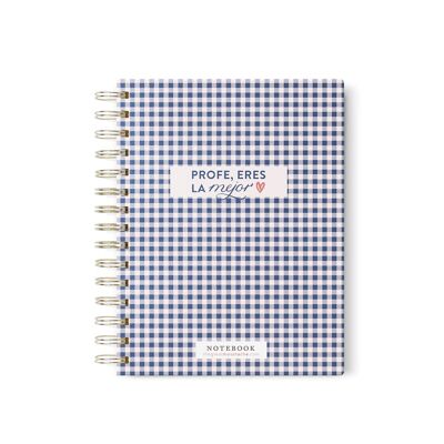 A5 NOTEBOOK - MY BLUE VICHY - PROFESSIONAL EDITION