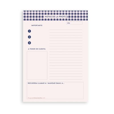 NOTEPAD A5 - MY BLUE VICHY - PROFESSIONAL EDITION