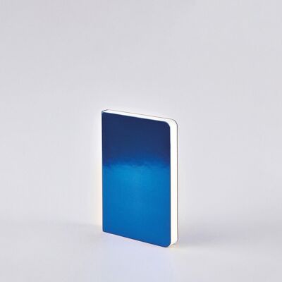 Estrella brillante S - Azul | libreta nuuna A6 | diario punteado | cuadrícula de puntos de 2,5 mm | 176 páginas numeradas | Papel premium de 120 g | efecto metalizado | producido de forma sostenible en Alemania