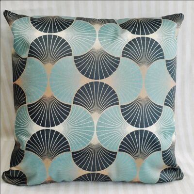 Art Deco Blue Decorative Cushion 50