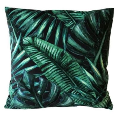 Coussin décoratif velours Jungle Tropicale 45