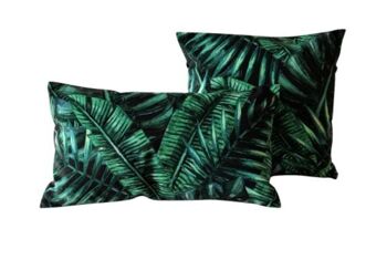 Coussin décoratif velours Jungle Tropicale 50 2