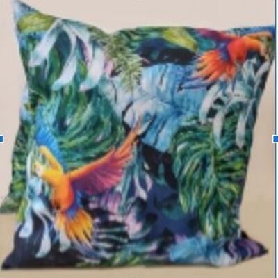 Coussin de jardin extérieur perroquets 45