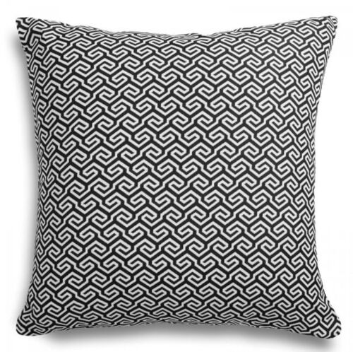 Black Geometric Garden Outdoor Cushion 50