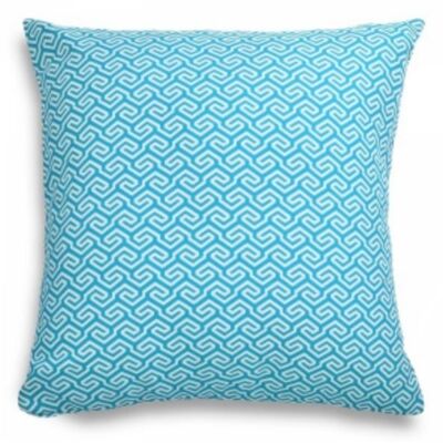 Blue Geometric Garden Outdoor Cushion 50