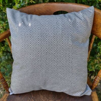 Grey Geometric Outdoor Garden Cushion 45