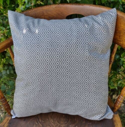 Grey Geometric Outdoor Garden Cushion 50