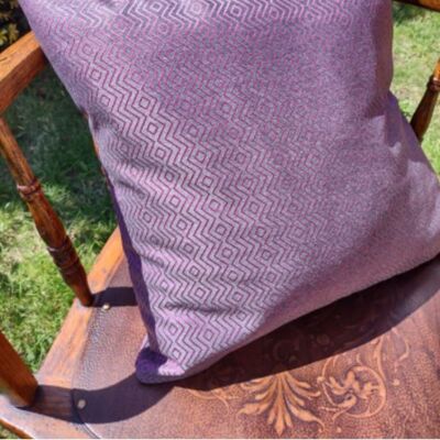 Fuschia Geometric Outdoor Garden Cushion 45