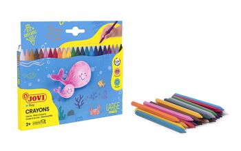 Jovi Lápices Jumbo Easy Grip, Estuche de 24 Lápices Plásticos Hexagonales, Colores Surtidos, Ideal para Niños 2