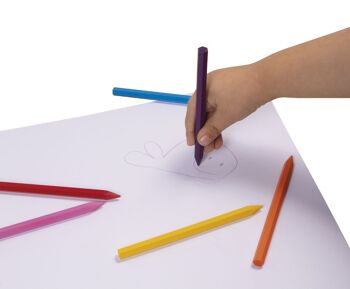 Jovi Lápices Jumbo Easy Grip, Estuche de 24 Lápices Plásticos Hexagonales, Colores Surtidos, Ideal para Niños 5