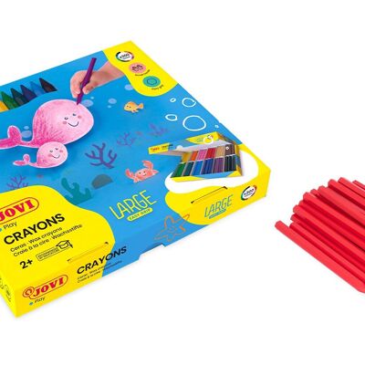 Jovi Lápices Jumbo Easy Grip, Caja de 300 Lápices Plásticos Hexagonales, Colores Surtidos, Ideales para Niños