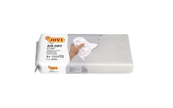 JOVI - Air Dry, Pasta de modelar Jovi, Secado al aire sin horno, Color blanco, 250 Gramos 1