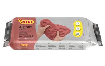JOVI - Air Dry, Pasta de modelar Jovi, Secado al aire sin horno, Color terracota, 1 Kilo 2
