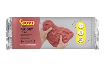 JOVI - Air Dry, Pasta de modelar Jovi, Secado al aire sin horno, Color terracota, 1 Kilo 3