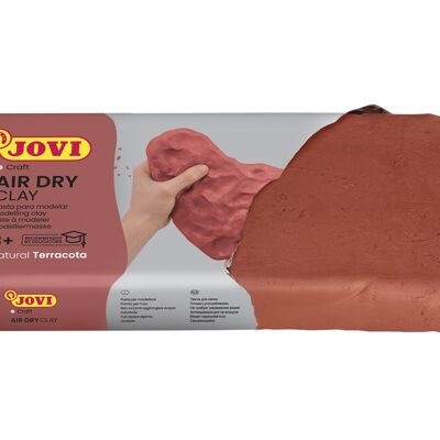 JOVI - Air Dry, Pasta de modelar Jovi, Secado al aire sin horno, Color terracota, 1 Kilo
