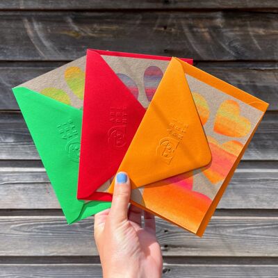 Heart Kraft Colour Mix Cards A6, 3 Pack