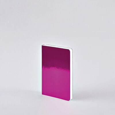 Estrella brillante S - Rosa | libreta nuuna A6 | diario punteado | cuadrícula de puntos de 2,5 mm | 176 páginas numeradas | Papel premium de 120 g | efecto metalizado | producido de forma sostenible en Alemania