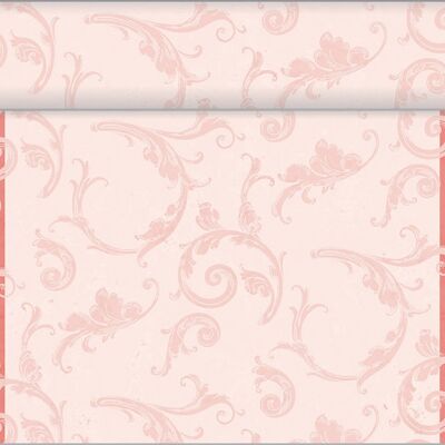 Chemin de table Romantic en rose en Linclass® Airlaid 40 cm x 4,80 m, 1 pièce