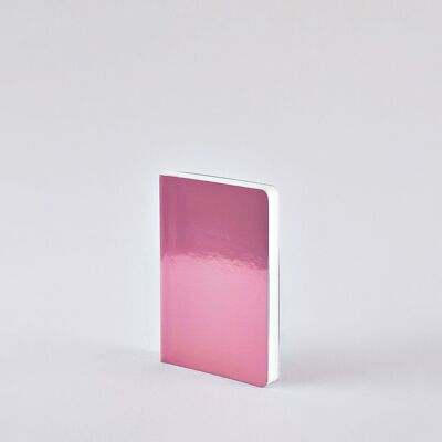 Perle S - Rose | carnet nuuna A6 | Journal pointillé | Grille de points de 2,5 mm | 176 pages numérotées | Papier premium 120g | couverture holographique | produit durablement en Allemagne