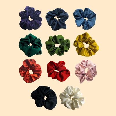 Large Bamboo Silk Scrunchies