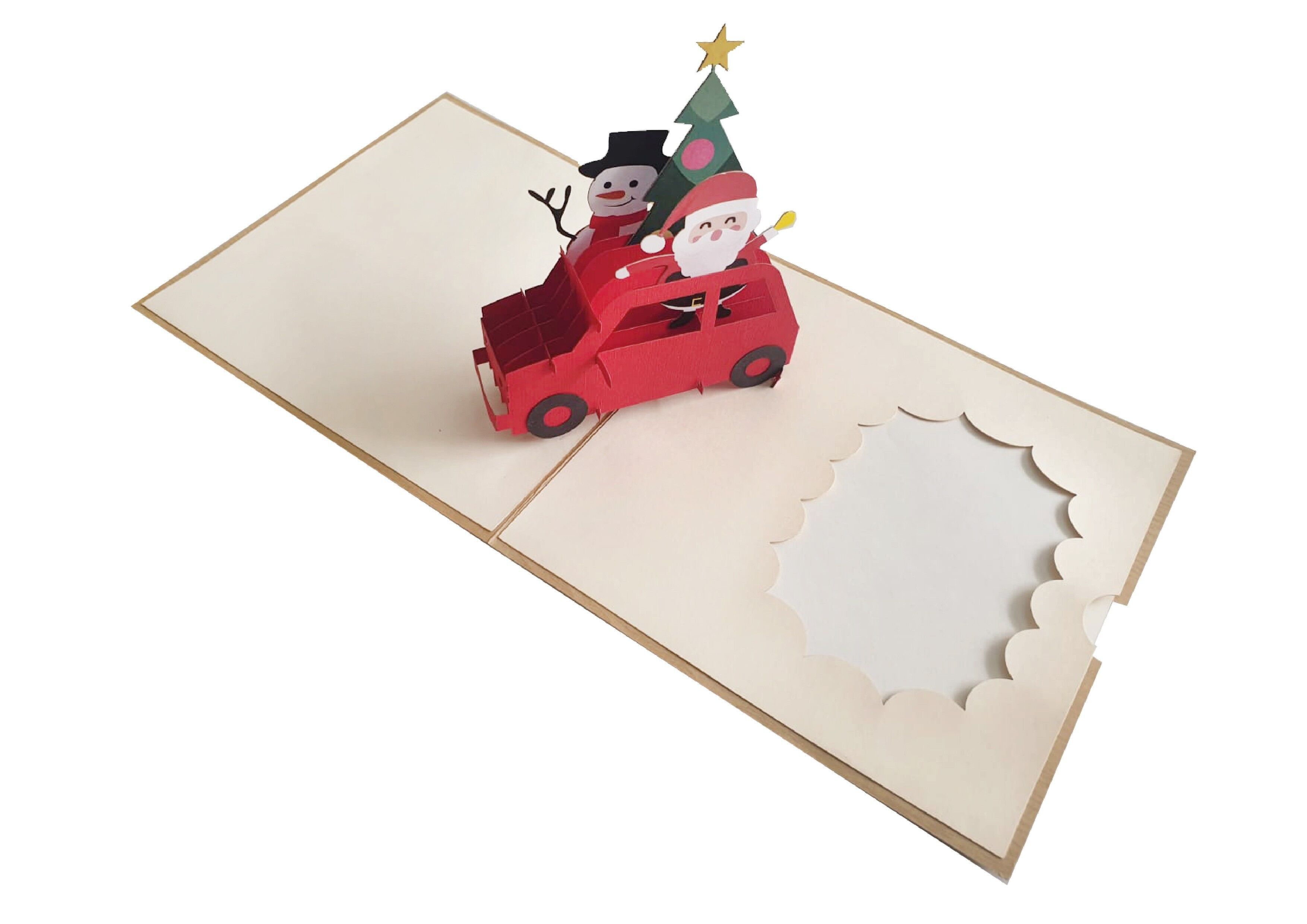 Macchina di Babbo natale Pop-up 3D