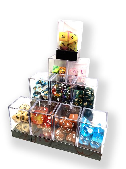 Boxed Poly Dice MIXED x10