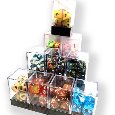 Boxed Poly Dice MIXED x10