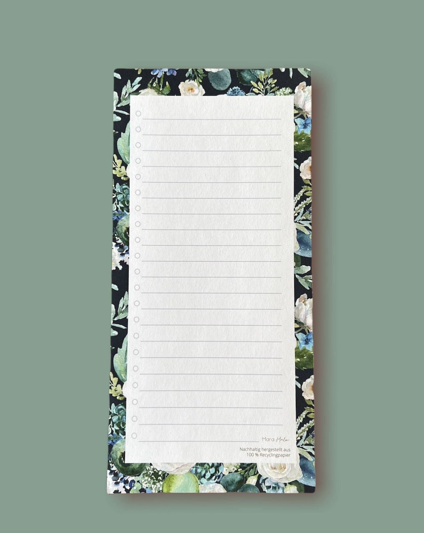 Sustainable notepad - to do list, shopping pad (dark blue)