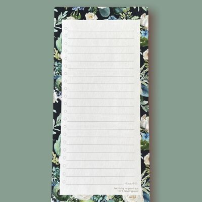 Sustainable notepad - to do list, shopping pad (dark blue)