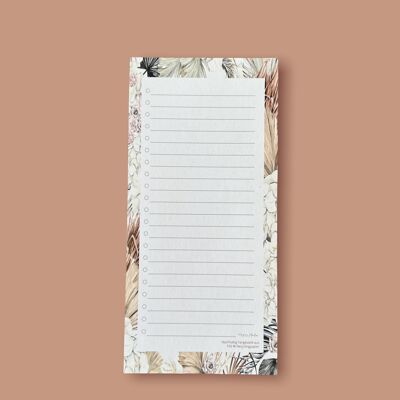 Sustainable notepad - to do list, shopping pad (palm leaves)