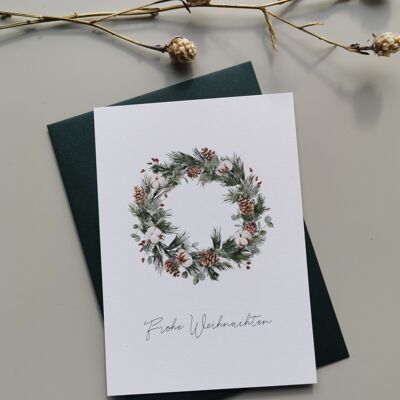 Sustainable Christmas card "Christmas Wreath"