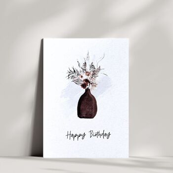Happy Birthday - Carte durable à base de raisins 1